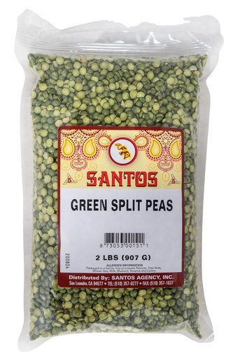 [BN12A] SANTOS GREEN SPLIT PEAS 2LB
