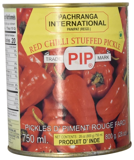 [PC153] PACHRANGA RED CHILLI STUFFED PICKLE IN CAN 800GM (11/24)