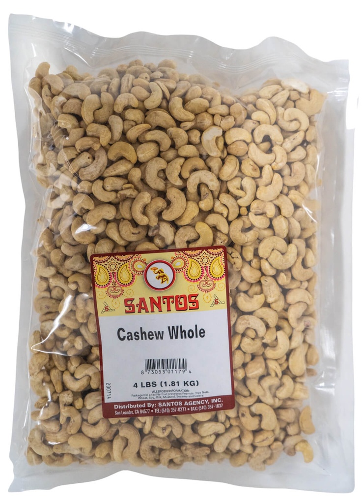 SANTOS CASHEW WHOLE 4LB