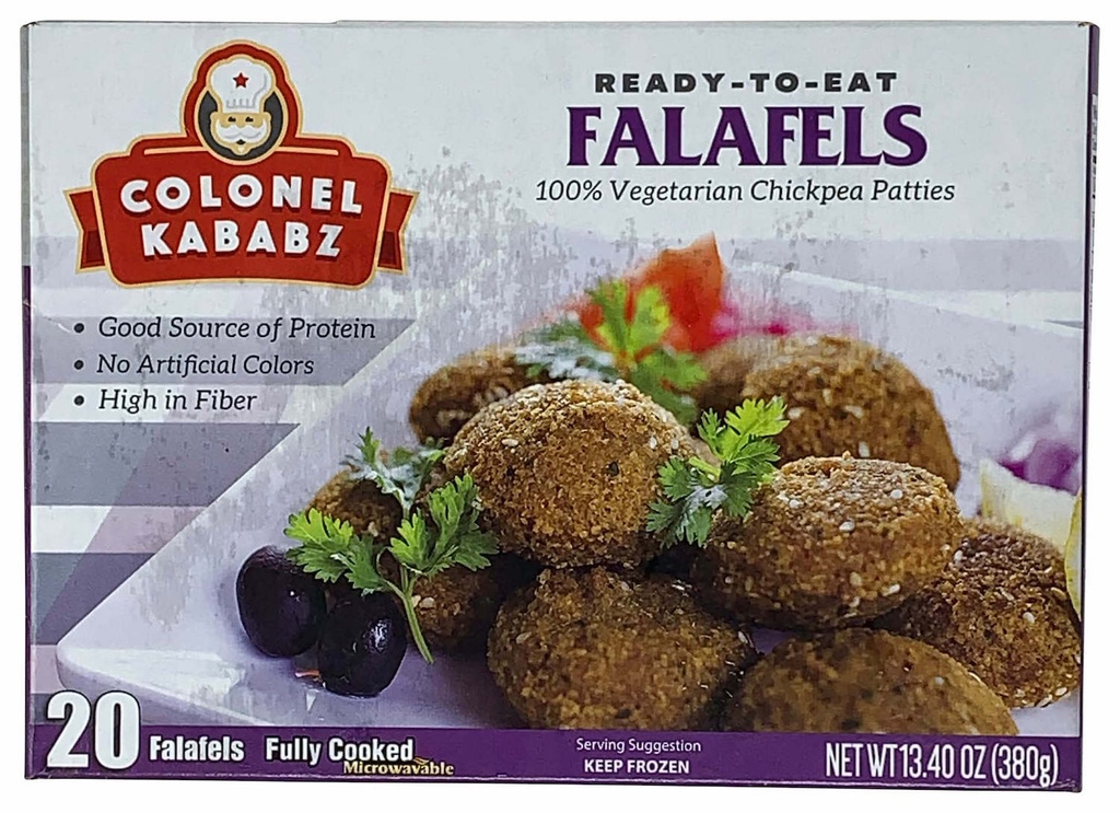 COLONEL KABABZ 20PC FALAFELS FULLY COOKED 380GM(08/24)