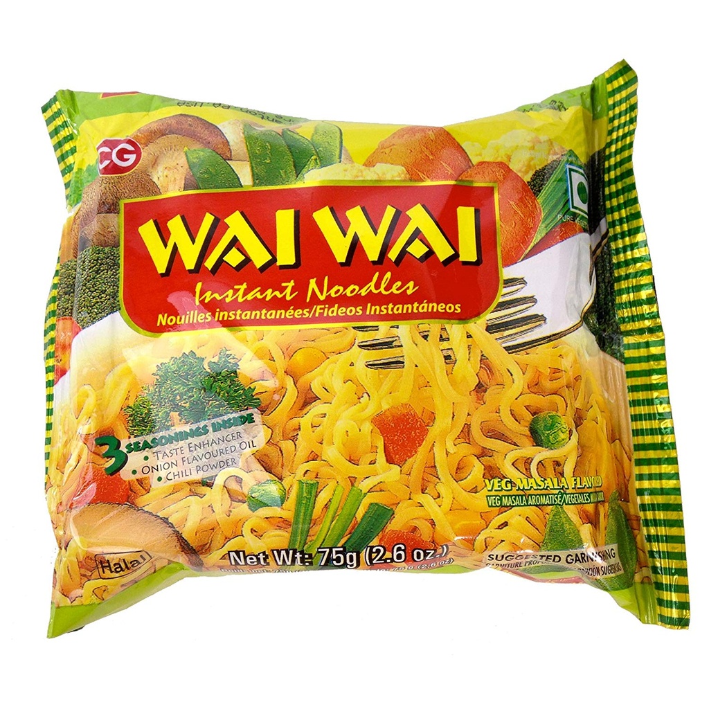 WAI WAI VEG MASALA NOODLE 65GM(06/24)
