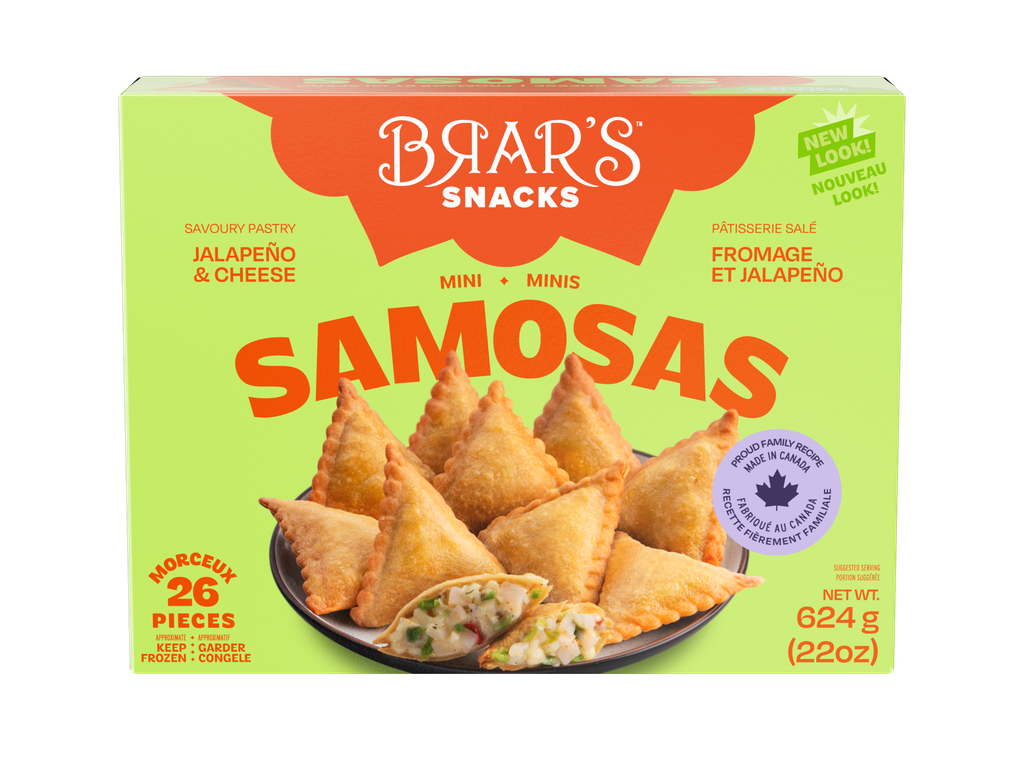 BRAR'S JALAPENO AND CHEESE SAMOSA 624GM (SRP $6.99)(26PCS.)