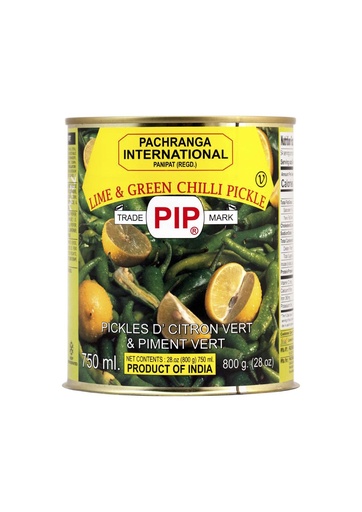 [PC131] PACHRANGA LIME & GREEN CHILLI PICKLE IN CAN 800GM