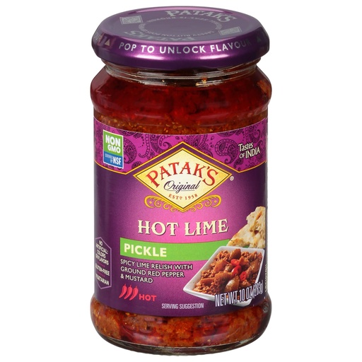 [PC168] PATAK LIME PICKLE HOT 10OZ