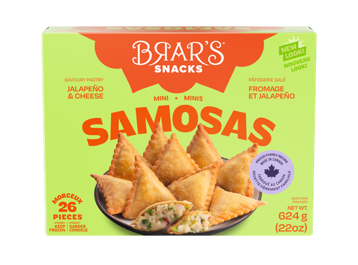[FR343] BRAR'S JALAPENO AND CHEESE SAMOSA 624GM (SRP $6.99)(26PCS.)