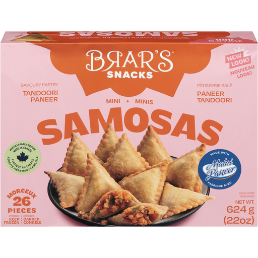[FR345] BRARS TANDOORI PANEER SAMOSA 624GM (SRP $6.99)