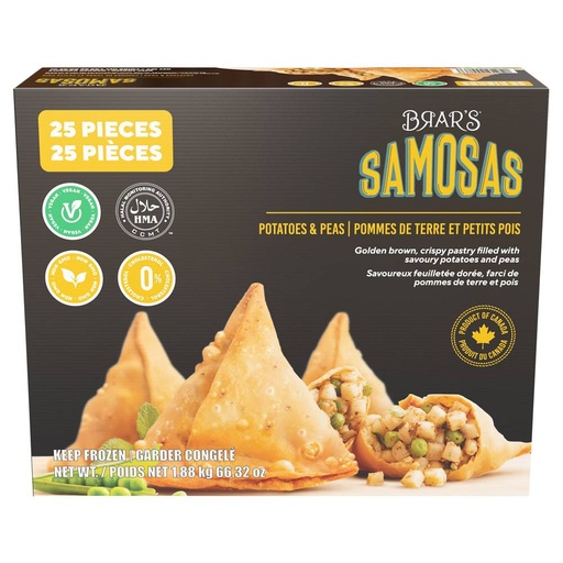 [FR346] BRARS 25PC HANDMADE VEGETABLE SAMOSA 75GM